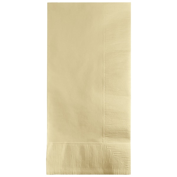 Touch Of Color 4" x 8" Ivory Dinner Napkins 600 PK - 67161B