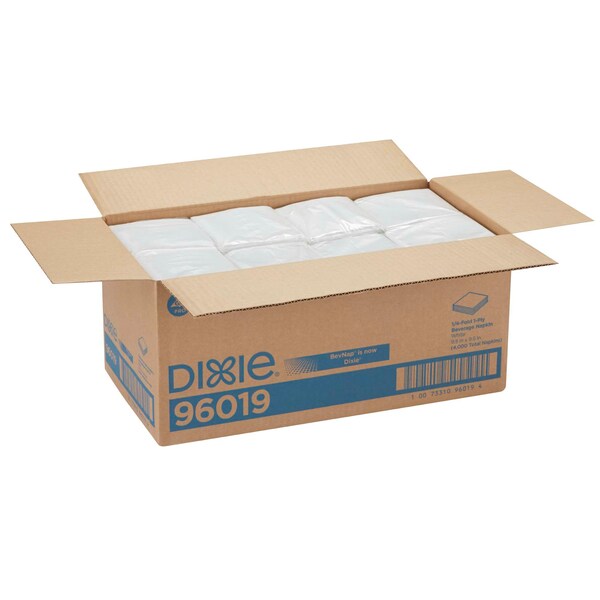 Bevnap Bevnap Square 9.5 1-Ply White Beverage Napkin, PK4000 - 96019