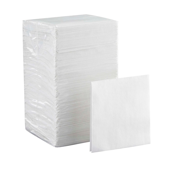 Bevnap Bevnap Square 9.5 1-Ply White Beverage Napkin, PK4000 - 96019