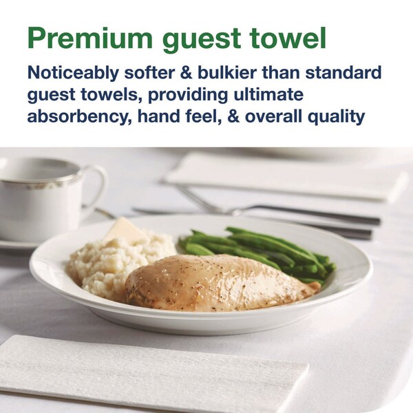Tork LinStyle Dinner Napkin, 1-Ply, 15 x 16, White, 1000PK - 716002