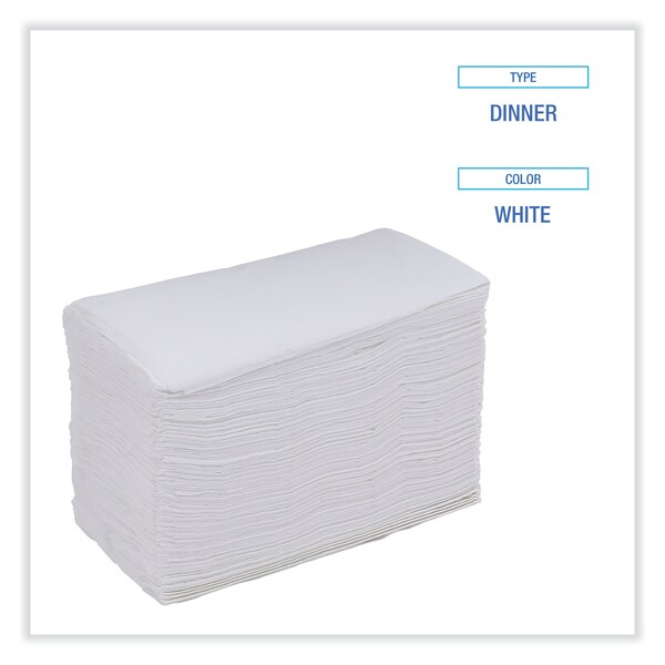 Boardwalk Dinner Napkin, 2-Ply, 17 x 15, White, 3000PK - BWK8308