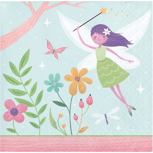 Creative Converting 5" Fairy Forest Beverage Napkins, 192PK - 360383