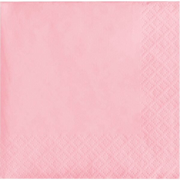 Touch Of Color Classic Pink Beverage Napkins, 5"x5", 600PK - 139190154