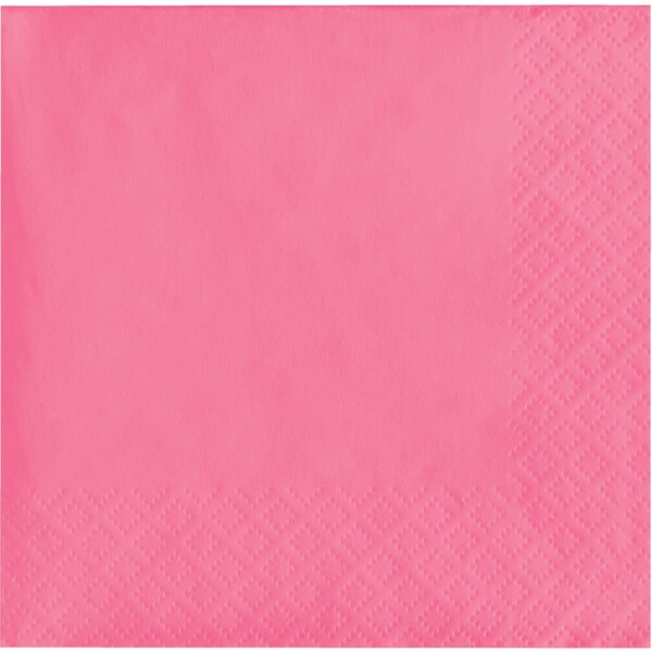 Touch Of Color Candy Pink Beverage Napkins 3 ply, 5"x5", 500PK - 573042B