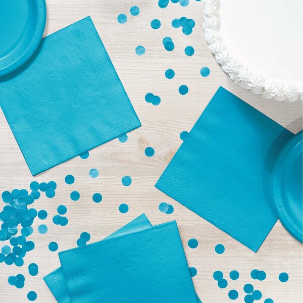 Touch Of Color 6.5" x 6.5" Bermuda Blue Napkins 600 PK - 661039B