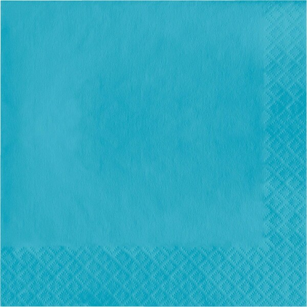 Touch Of Color 6.5" x 6.5" Bermuda Blue Napkins 600 PK - 661039B