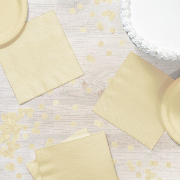 Touch Of Color 6.5" x 6.5" Ivory Napkins 600 PK - 669161B