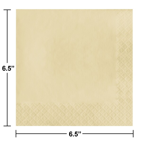 Touch Of Color 6.5" x 6.5" Ivory Napkins 600 PK - 669161B