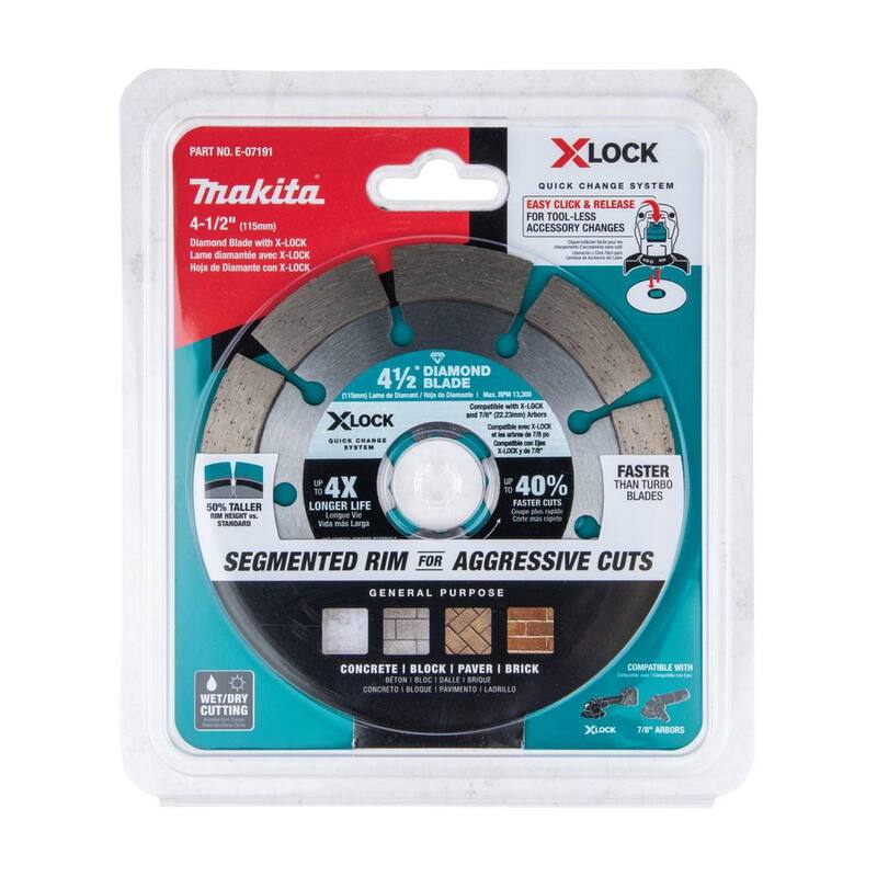 Disco de Diamante Segmentado de 4-1/2 pulgadas para Corte de Albañilería - E-07191 de Makita