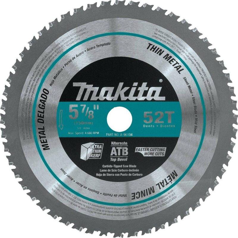 Makita 5-7/8 pulgadas 52-TPI Hoja de sierra para metal delgada con punta de carburo - A-96104
