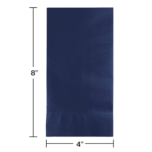 Touch Of Color 4" x 8" Navy Blue Dinner Napkins 600 PK - 671137B