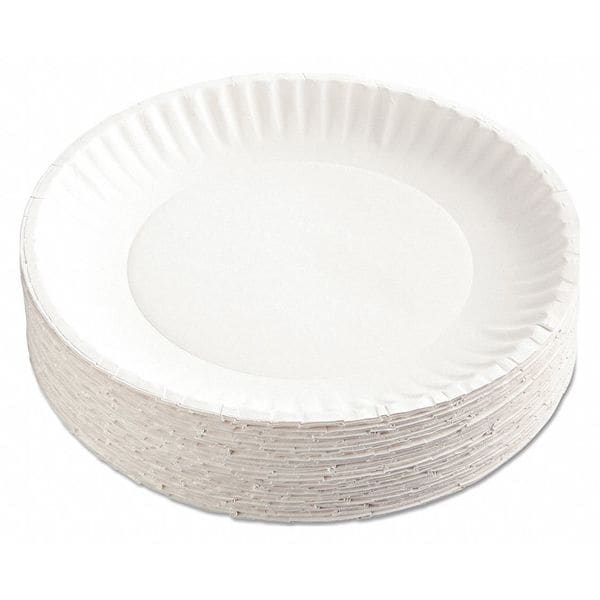 Ajm Packaging Paper Plate, 9", White, PK1200 - AJM PP9GRAWH