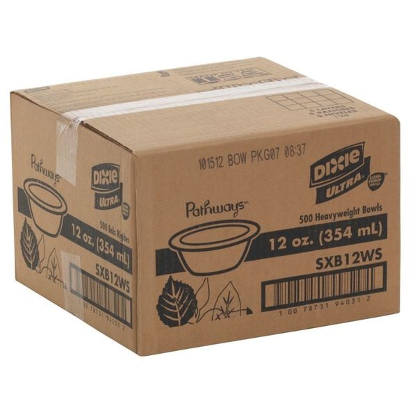 Dixie Bowl, 12 fl. oz., Paper, PK500 - SXB12WS
