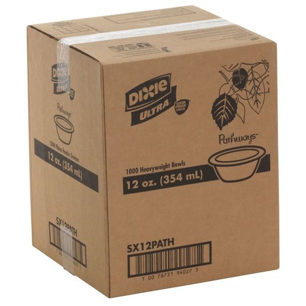 Dixie Bowl, Round, 12 fl. oz., Paper, Water, PK1000 - SX12PATH