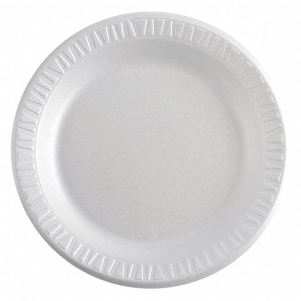 Dart Foam, Plate, Round, 10", White, PK500 - 10PWC
