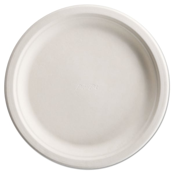 Chinet PaperPro Naturals Fiber Dinnerware, Plate, 10 1/2" Round Natural PK500 - 25776