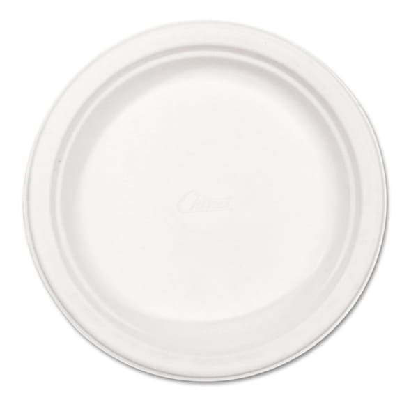Chinet Paper Plate, Dspsbl, 8-3/4", Rnd, Wh, PK500 - HUH21227