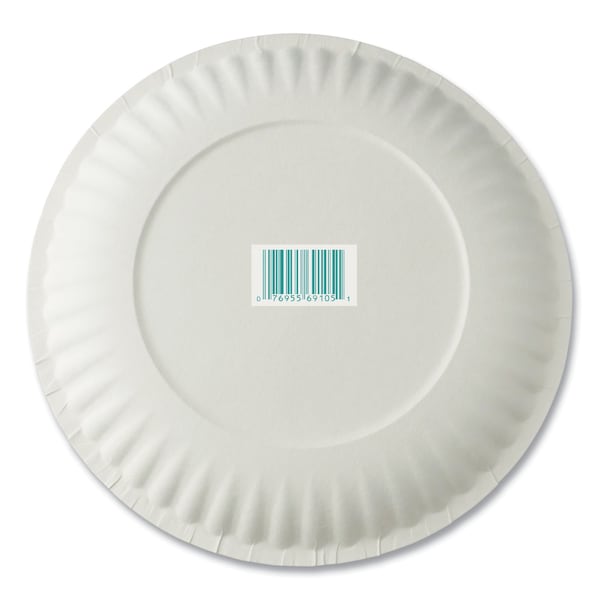 Ajm Packaging Paper Plate, 6", White, PK1000 - 40111