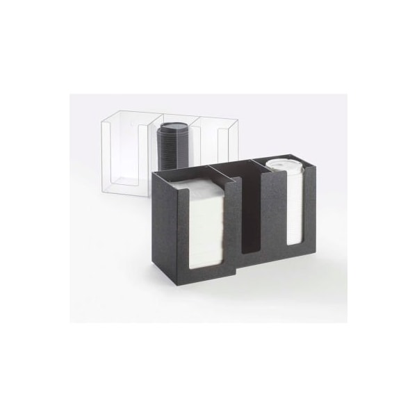 Cal Mil Plastics Cal-Mil Classic Napkin and Lid Organizer 13-1/4"W x 5-1/4"D x 8"H Clear - 375-12