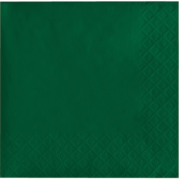Touch Of Color Hunter Green Beverage Napkins 3 ply, 5"x5", 500PK - 573124B