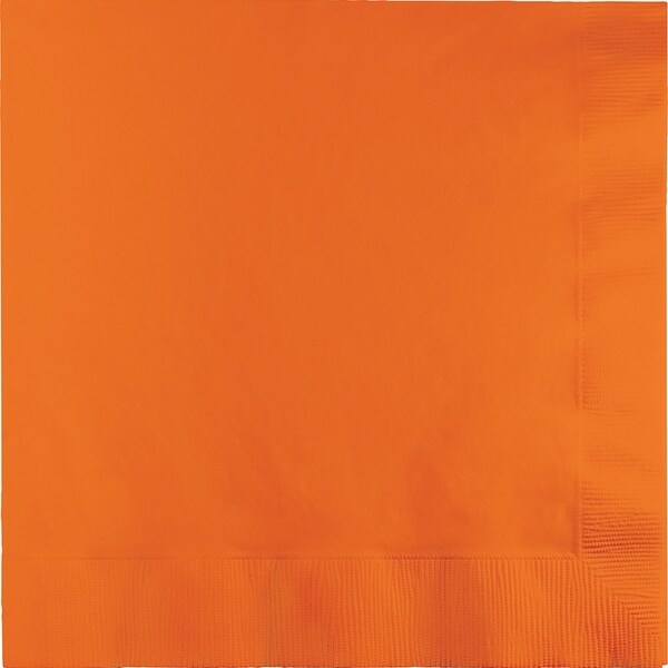 Touch Of Color Sunkissed Orange Napkins 3 ply, 6.5", 500PK - 58191B