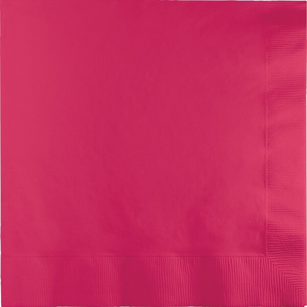 Touch Of Color Hot Magenta Pink Dinner Napkins 3 ply, 8.5"x8", 250PK - 59177B