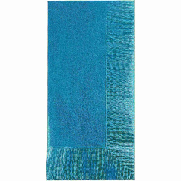 Touch Of Color 4" x 8" Bermuda Blue Dinner Napkins 600 PK - 671039B