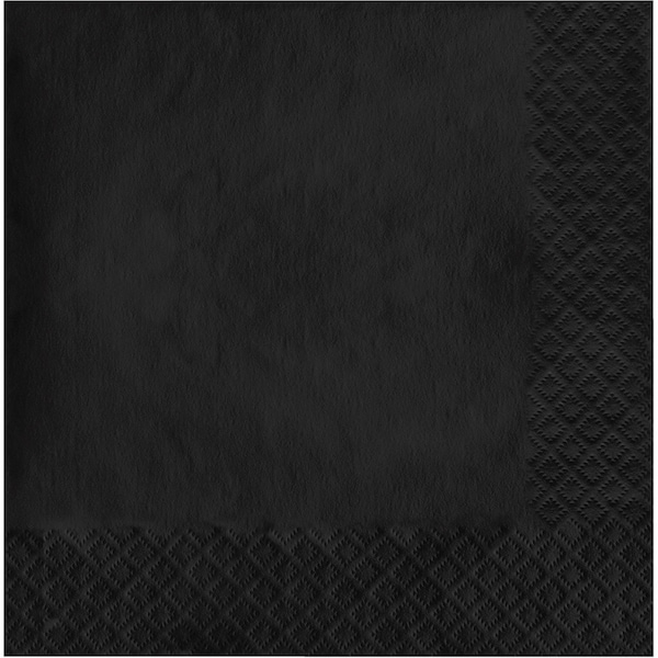 Touch Of Color 6.5" x 6.5" Black Napkins 600 PK - 139194135