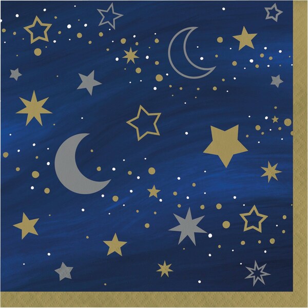 Creative Converting 6.5" Starry Night Napkins, 192PK - 360469
