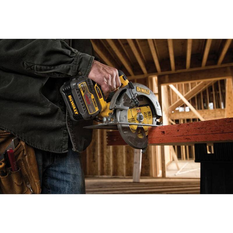 Cuchillas para sierra circular DEWALT FLEXVOLT de 7-1/4 pulgadas y 24 dientes (paquete de 3) - DWAFV37243