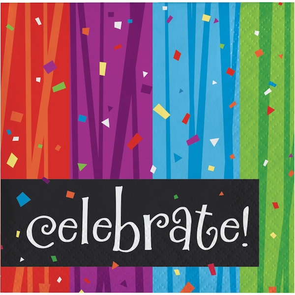 Creative Converting Milestone Celebrations Beverage Napkins, 5"x5", 192PK - 655683