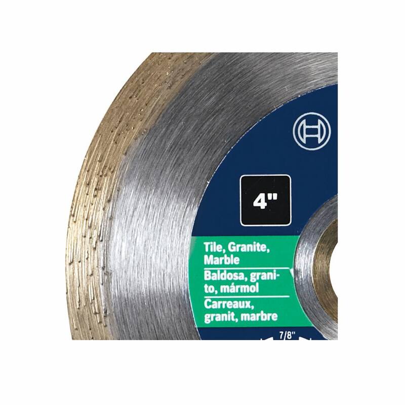 Bosch 4 pulgadas Premium Continuous Rim Diamond Blade para amoladoras pequeñas y cortadoras de azulejos para cortes limpios en materiales de azulejo - DB443C
