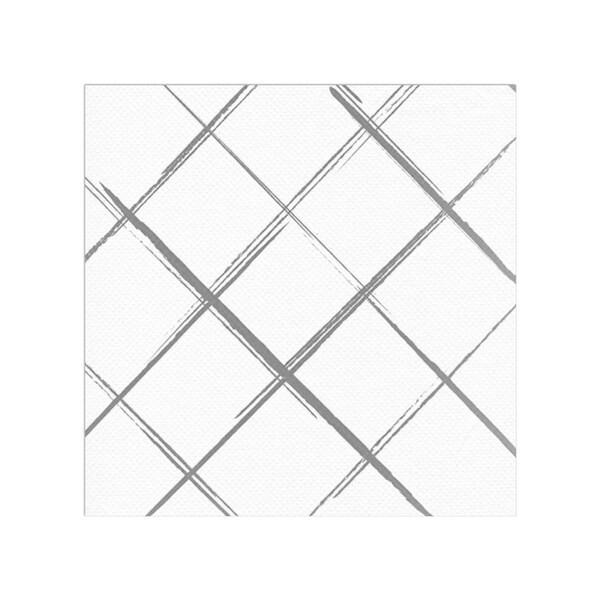 Smarty Had A Party White with Silver Diamond Paper BeverageCocktail Napkins 600 Napkins, 600PK - 2296-CASE