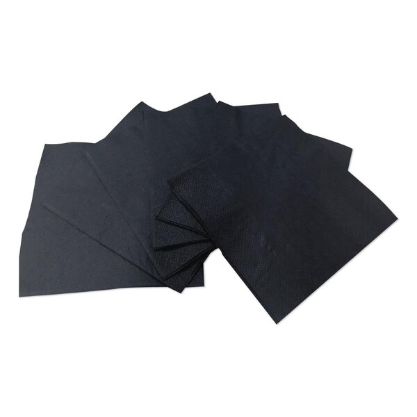 Kd Encimera 1 Poly Cocktail Beverage Napkins, Black - KD1889371