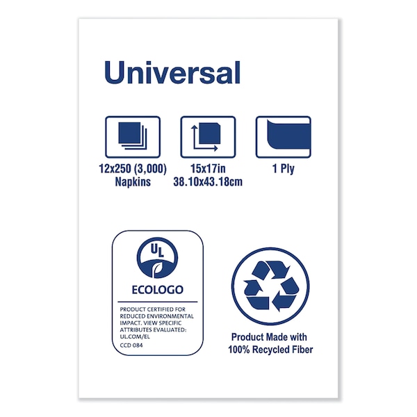 Tork Tork Natural Dinner Napkin, 1/8 Fold 1-ply, 17" x 15", 12 x 250 napkins, N5186 - N5186