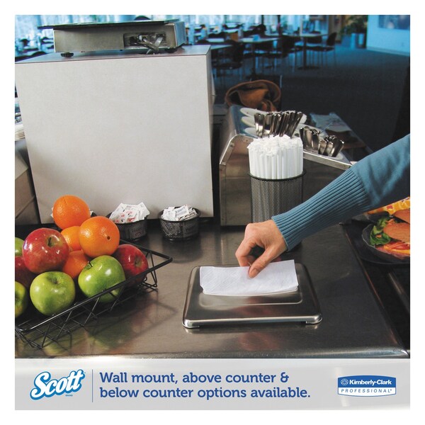 Scott MegaCartridge Napkins, 1-Ply, 8 2/5 x 6 1/2, White, PK5250, 5250PK - 98908