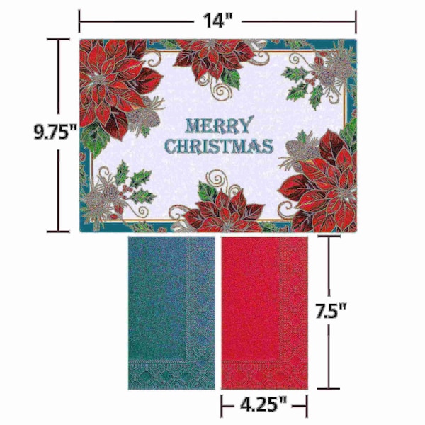 Hoffmaster Seasonal Placemat and Napkin Combo Packs PK 500 PK - 856794