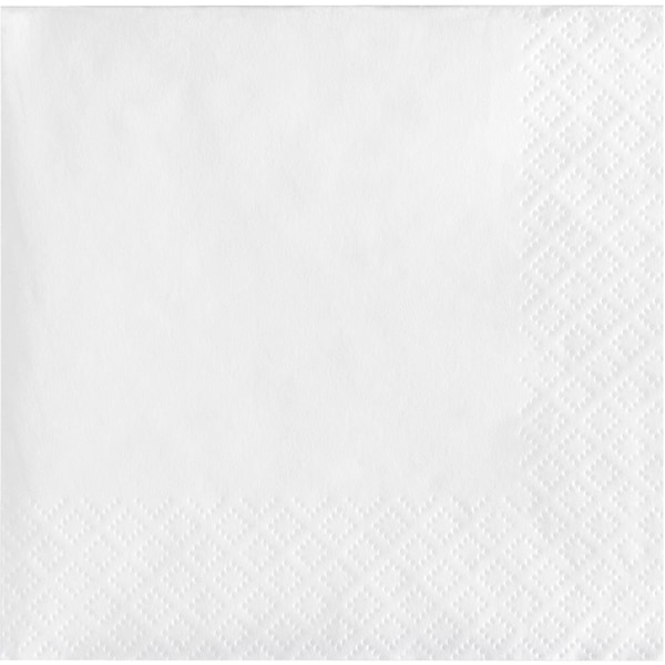 Touch Of Color White Beverage Napkins 3 ply, 5"x5", 500PK - 57000B