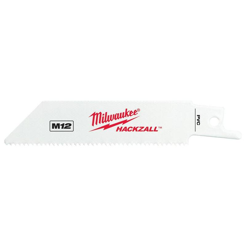 Milwaukee 4 pulgadas 12 TPI PVC Cutting HACKZALL Hojas de sierra recíproca (paquete de 5) - 49-00-5414