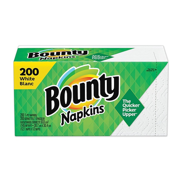 Bounty Luncheon Napkins, Paper, White, PK1600 - 96595