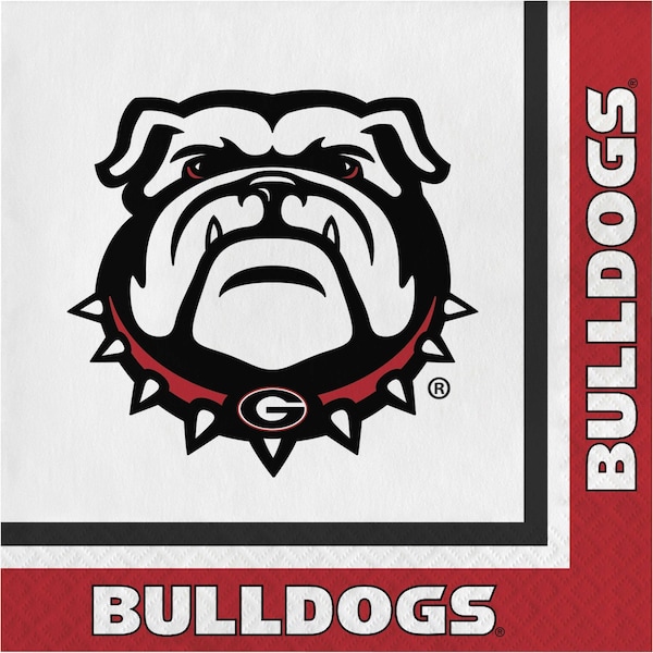 Ncaa 6.5" University of Georgia Napkins PK240, 240PK - 336375