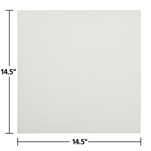 Linen-Like 14.5" x 14.5" Linen-Like Economy White Napkins Flat Pack 1000 PK - 125043