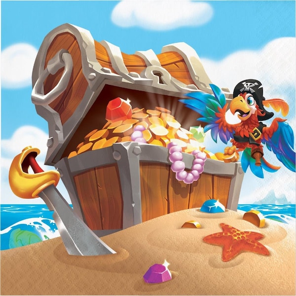 Omg Treasure Island Pirate Napkins, 16PK - OM1574721