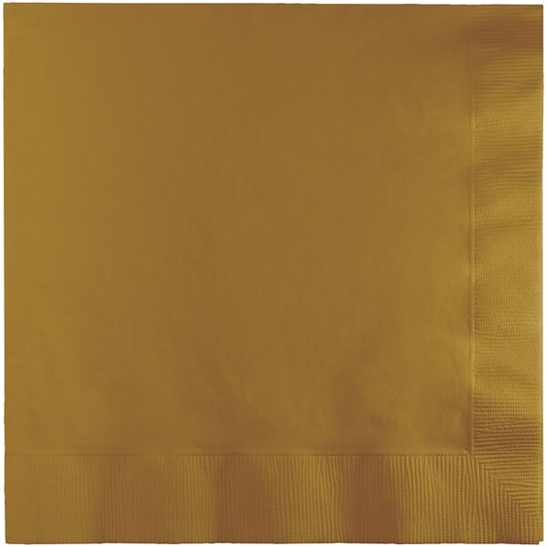 Touch Of Color Glittering Gold Napkins 3 ply, 6.5", 500PK - 583276B