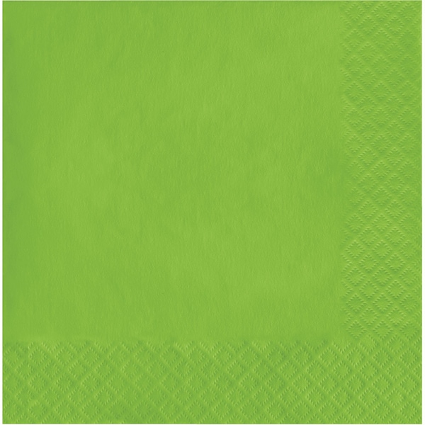Touch Of Color 6.5" x 6.5" Fresh Lime Green Napkins 600 PK - 663123B