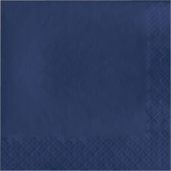 Touch Of Color 6.5" x 6.5" Navy Blue Napkins 600 PK - 6691137B