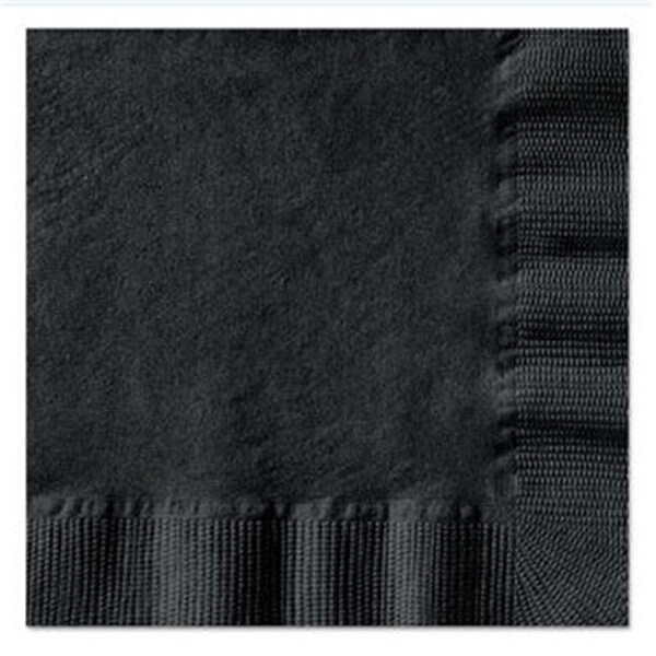 Hfm HFM 20212 10 x 10 in. Embossed Beverage Napkins; Black - 1-Ply - 20212
