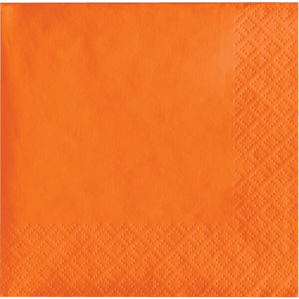 Touch Of Color Sunkissed Orange Beverage Napkins, 5"x5", 600PK - 139352154