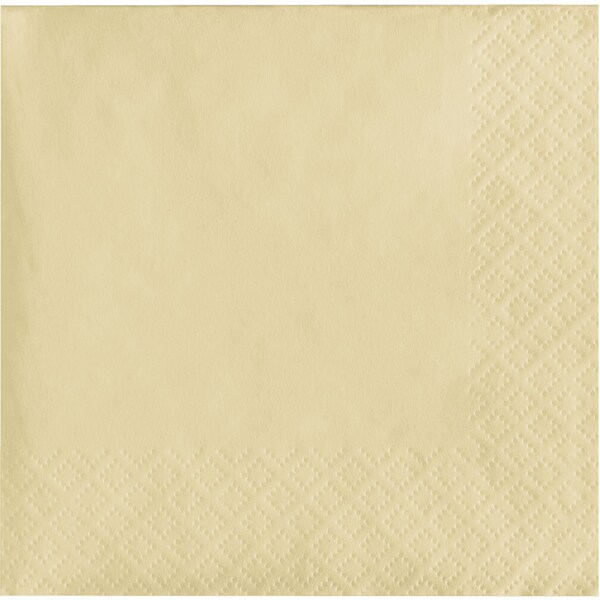 Touch Of Color Ivory Beverage Napkins, 5"x5", 1200PK - 259161