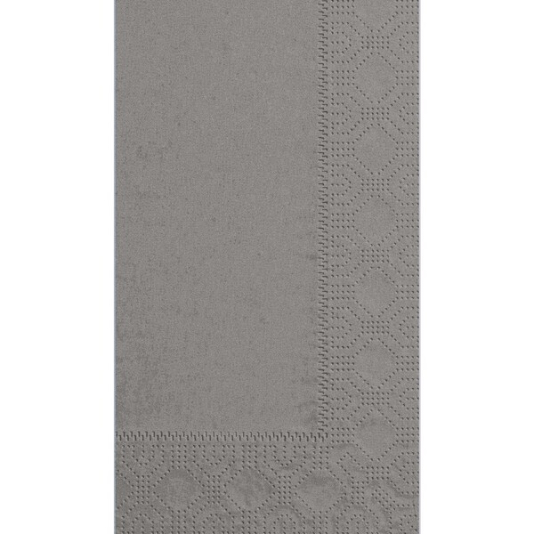Hoffmaster 7.5" x 4.25" Regal Embossed Slate Gray Dinner Napkins PK 1000 - 180520